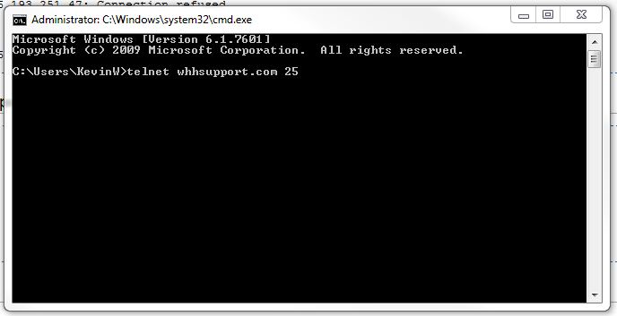 Using Telnet Windows 7 Command Prompt