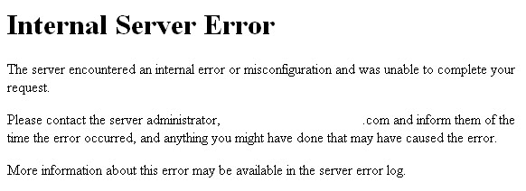 500 Internal Serverr error