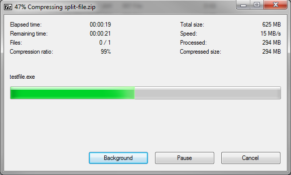compress the file in 7-zip