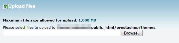 click browse to upload file