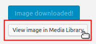 View image in media library button highlighted