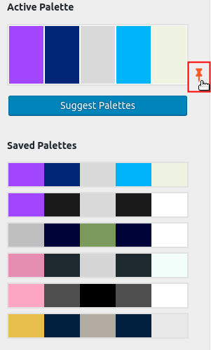 Save Palette Thumbtack icon highlighted