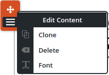 Edit Element menu expanded displaying options