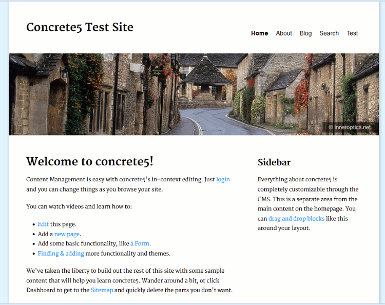 concrete5-homepage