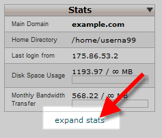 Expanding my statistics in cPanel