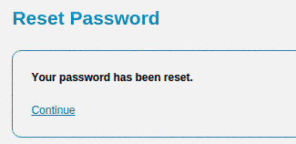 cPanel Password Updated