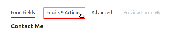 Click Emails and Actions tab