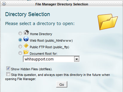 choose directory file