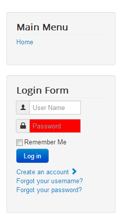 Create new user is visible under the login