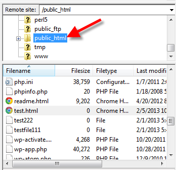 selecting a file for editing in filezilla