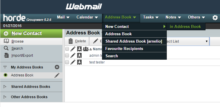 Add email contacts