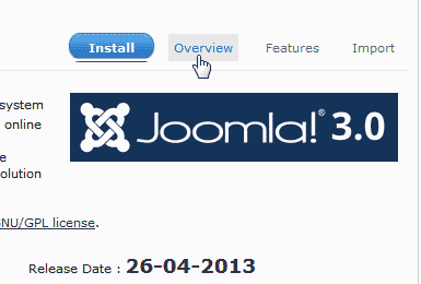 Overview Joomla 3.1