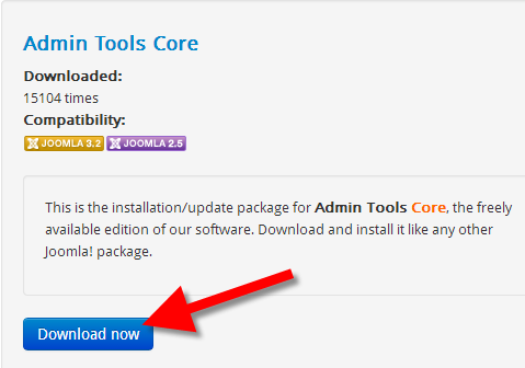 downloading the admin tools core
