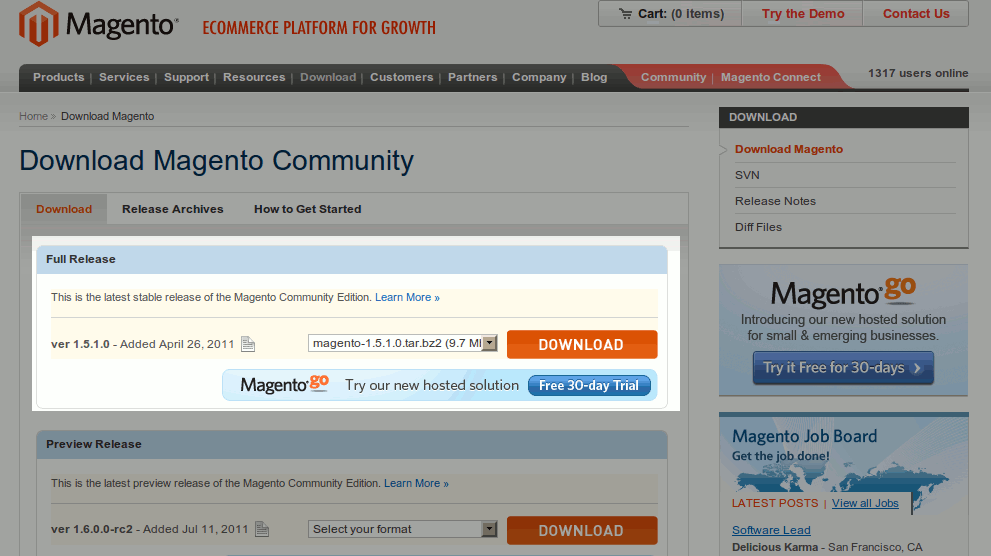 download magento 1.7 0.2 zip