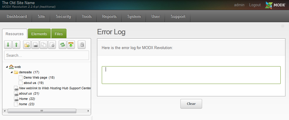 Error log - no errors showing