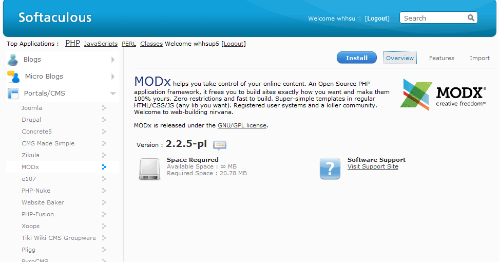 modx-install-start