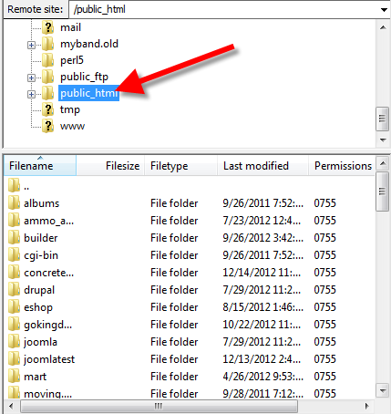 Opening Folder in filezilla
