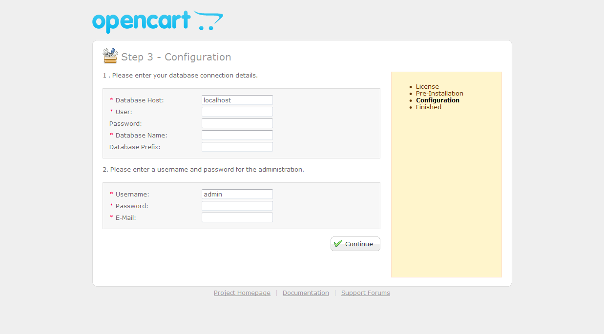 opencart-install-3-database