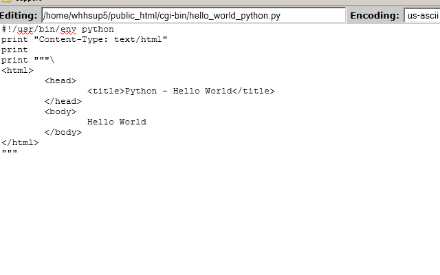 Creating a Hello World Python script | Web Hosting
