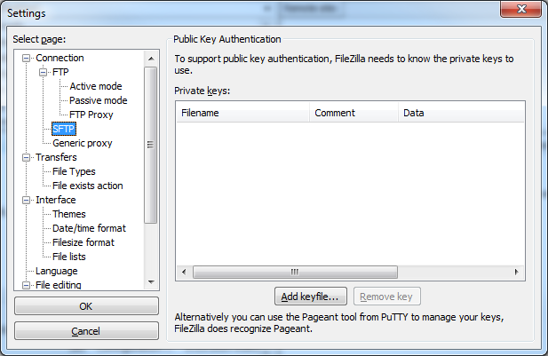 filezilla sftp download