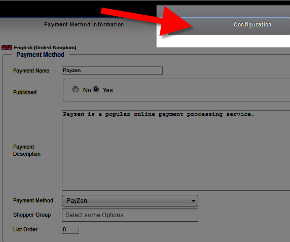 Configure Payzen for VirtueMart