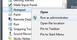 notepad_run_as_administrator
