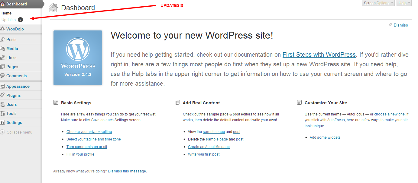 Wordpress-Admin-page