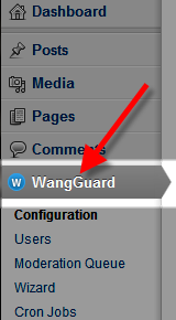 accessing the wangguard settings in the wordpress dashboard