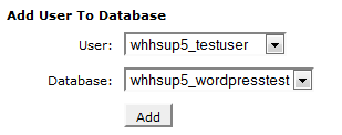 Assign user to database