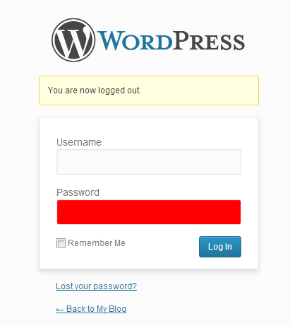 Initial Wordpress Login 