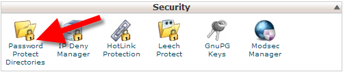 This is an image of the Password Protect directory button.