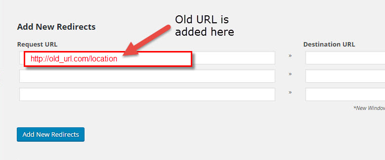 Type in the old URL