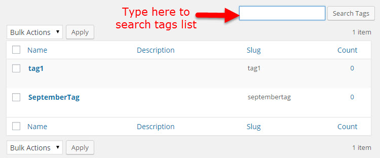 how to search tags